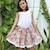 Set cadeau   blouse blanche & jupe liberty rouge Blanc rouge fleurie 2 - vertbaudet enfant 