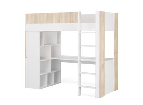 Lit mezzanine avec bureau dune Blanc & bois 3 - vertbaudet enfant 