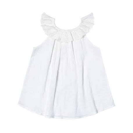 Set cadeau   blouse blanche & jupe liberty rouge Blanc rouge fleurie 3 - vertbaudet enfant 