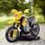 Moto cross électrique enfant 6v phares klaxon musiques roues auxiliaires amovibles Jaune+Vert 2 - vertbaudet enfant 