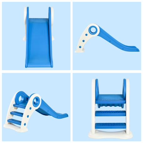 Toboggan enfant pliable usage intérieur extérieur dim. 120l x 50l x 56h cm hdpe Bleu 4 - vertbaudet enfant 