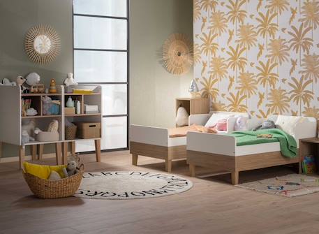 Lit bébé jumeaux évolutif mooréa Blanc & bois 4 - vertbaudet enfant 