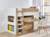 Lit mi-hauteur avec bureau et rangement palma Blanc & bois 1 - vertbaudet enfant 