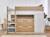 Lit mi-hauteur avec bureau et rangement palma Blanc & bois 3 - vertbaudet enfant 