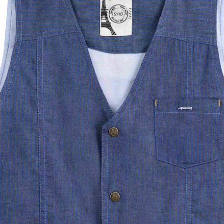 Gilet de costume     st germain Bleu foncé 2 - vertbaudet enfant 