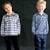 Chemise popeline    à manches longues  caspar Bleu foncé blanc noir 4 - vertbaudet enfant 