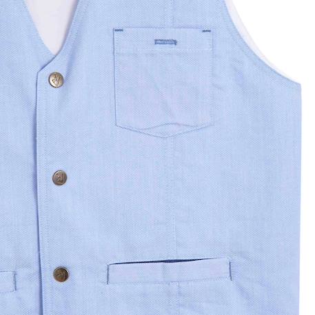 Gilet de costume été     st germain Bleu ciel 4 - vertbaudet enfant 