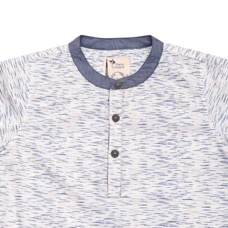 Chemise  manches courtes  et   cezanne Bleu blanc 2 - vertbaudet enfant 