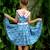 Robe  qui tourne liberty  et   hepburn Bleu rouge 2 - vertbaudet enfant 