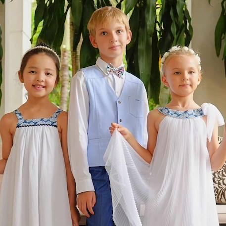 Gilet de costume été     st germain Bleu ciel 2 - vertbaudet enfant 