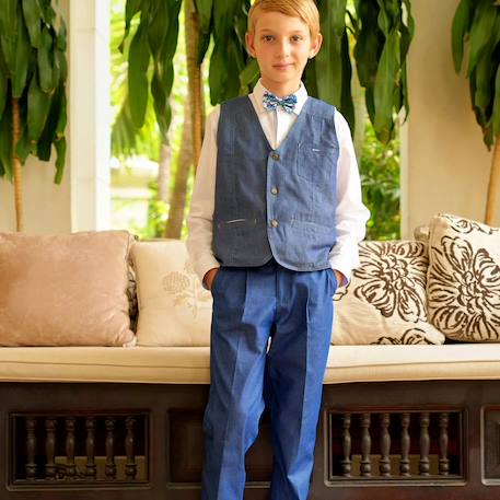 Gilet de costume     st germain Bleu foncé 4 - vertbaudet enfant 
