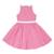 Robe qui tourne  à carreaux vichy  et col claudine  hepburn Rose foncé blanc 4 - vertbaudet enfant 