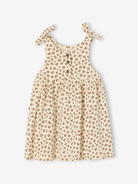 Robe à bretelles imprimée bébé abricot+vanille 5 - vertbaudet enfant 