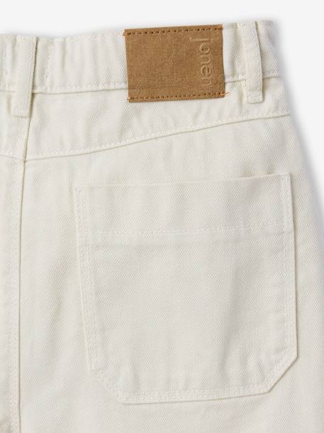 Short en jean effet usé fille bleu moyen+vanille 8 - vertbaudet enfant 