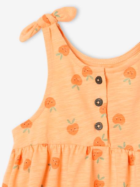 Robe à bretelles imprimée bébé abricot+vanille 3 - vertbaudet enfant 