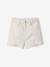 Short en jean effet usé fille bleu moyen+vanille 4 - vertbaudet enfant 