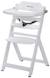 Chaise haute bébé en bois avec tablette timba Warm gray+White 4 - vertbaudet enfant 