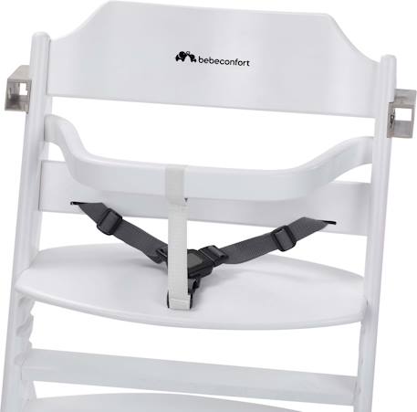Chaise haute bébé en bois avec tablette timba Warm gray+White 7 - vertbaudet enfant 