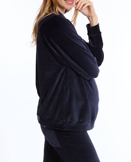 Sweat de grossesse et d'allaitement enzo Beige+Marine 10 - vertbaudet enfant 