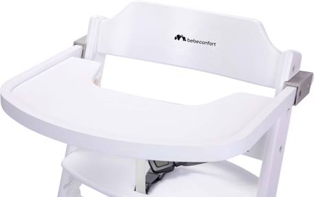 Chaise haute bébé en bois avec tablette timba Warm gray+White 6 - vertbaudet enfant 