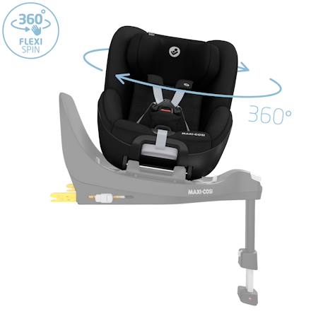 Siège auto enfant i-size et pivotant pearl 360 Graphite authentique+Noir authentique+Vert authentique 6 - vertbaudet enfant 