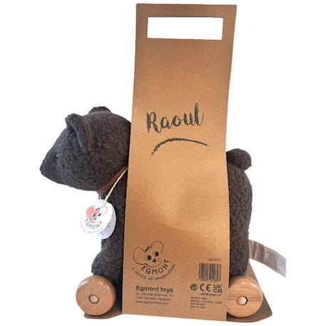 Raoul l'ours à tirer Marron 3 - vertbaudet enfant 