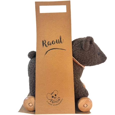 Raoul l'ours à tirer Marron 4 - vertbaudet enfant 