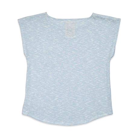 T-shirt été   coton effet bambou     lili Bleu vert pastel 4 - vertbaudet enfant 