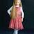 Robe qui tourne   fleurie   hepburn Rouge bleu marine 1 - vertbaudet enfant 