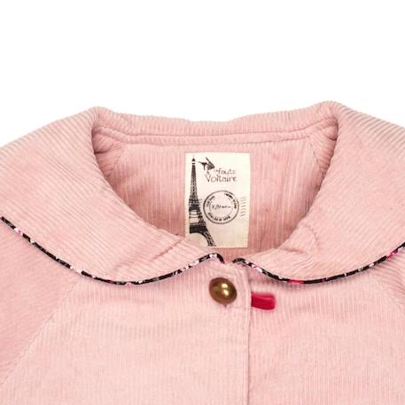 Veste rétro velours     col marin  charlotte Rose pâle noir 5 - vertbaudet enfant 