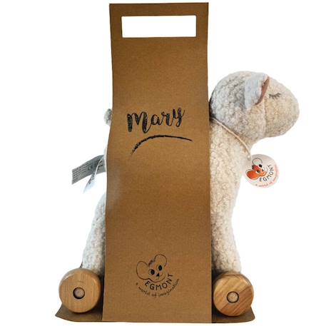 Mary l'agneau à tirer Beige 4 - vertbaudet enfant 
