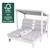 Double chaise longue en bois massif fsc® + 4 coussins et pare soleil Gris / motif étoiles 3 - vertbaudet enfant 