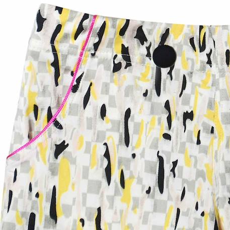 Short été   coton graphique   angie Jaune gris rose 2 - vertbaudet enfant 