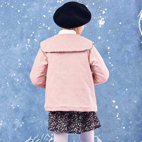 Veste rétro velours     col marin  charlotte Rose pâle noir 2 - vertbaudet enfant 