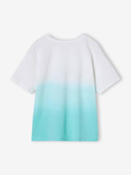 T-shirt garçon Dip & Dye vert d'eau 3 - vertbaudet enfant 