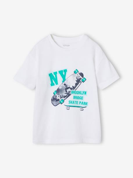 T-Shirt photoprint garçon blanc 2 - vertbaudet enfant 