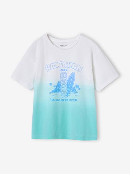T-shirt garçon Dip & Dye vert d'eau 2 - vertbaudet enfant 
