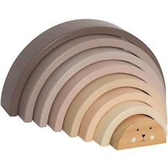 Jouet-Arc en ciel en bois à empiler