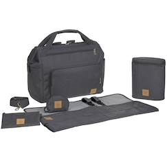 Puériculture-Sac à dos à langer jumeaux twin glam goldie anthracite