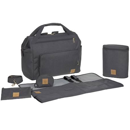 Sac à dos à langer jumeaux twin glam goldie anthracite Gris 1 - vertbaudet enfant 