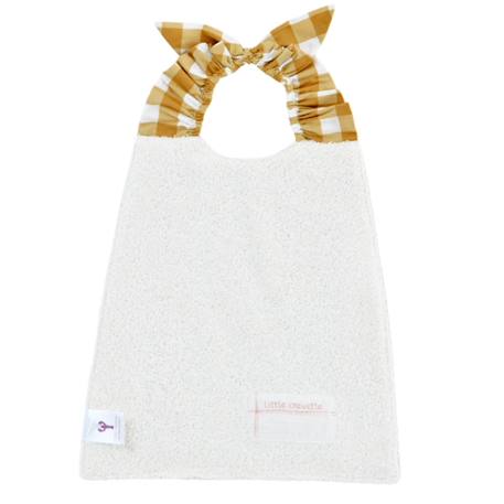 Bavoir élastiqué coton bio Vichy ocre 4 - vertbaudet enfant 