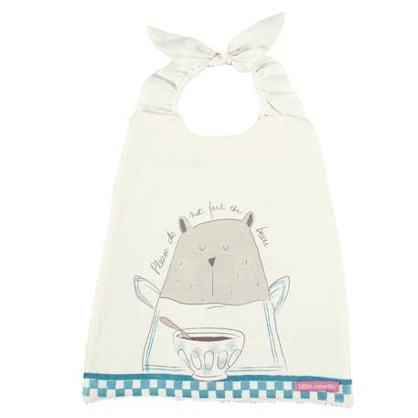 Bavoir élastiqué lin Ours bernard 1 - vertbaudet enfant 