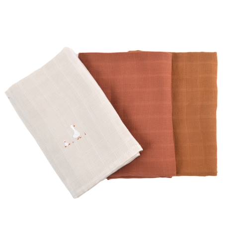 Lot de 3 langes gaze de coton bio Oies 6 - vertbaudet enfant 
