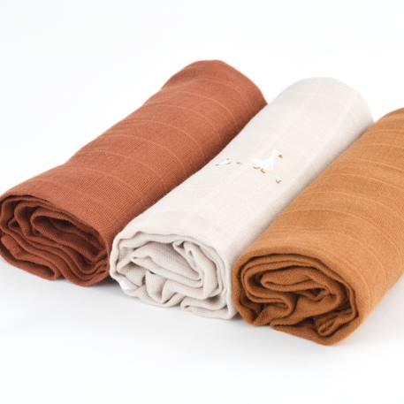 Lot de 3 langes gaze de coton bio Oies 4 - vertbaudet enfant 