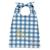 Bavoir élastiqué coton bio Vichy bleu 1 - vertbaudet enfant 