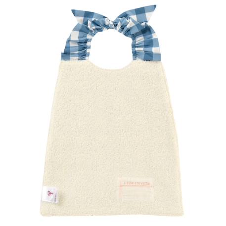 Bavoir élastiqué coton bio Vichy bleu 4 - vertbaudet enfant 