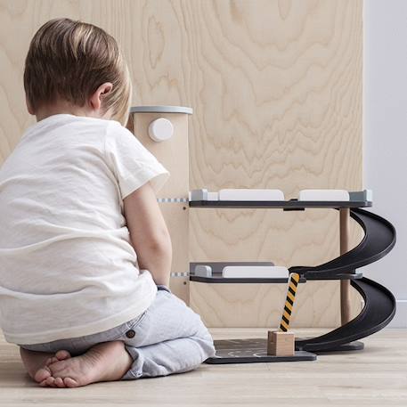 Garage en bois aiden Beige, gris, noir 4 - vertbaudet enfant 