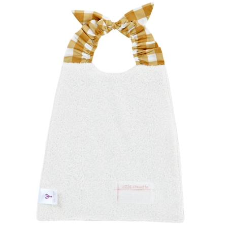 Bavoir élastiqué coton bio Vichy ocre 3 - vertbaudet enfant 