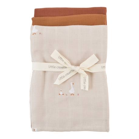 Lot de 3 langes gaze de coton bio Oies 3 - vertbaudet enfant 