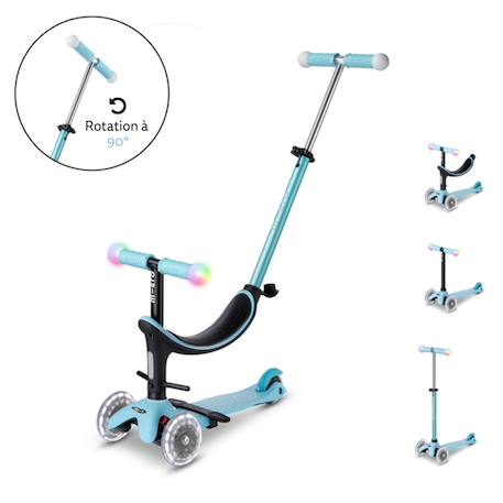 Trottinette évolutive mini micro 3en1 révolution magic Bleu océan+Rouge 1 - vertbaudet enfant 